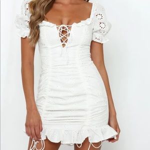 Hello Molly Saved by the Bell White Mini Dress Small Last one!